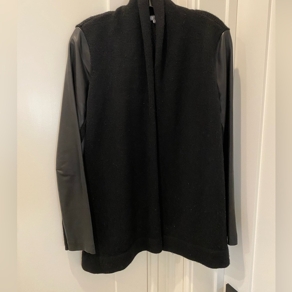 Vince leather arm sweater